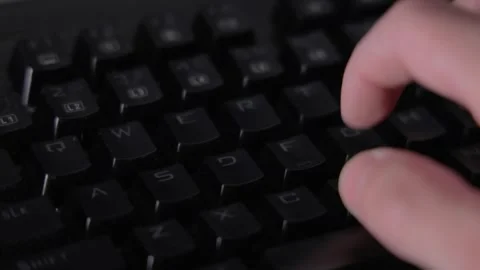 Fingers Typing Keyboard PC 2 Stock Footage 293507737