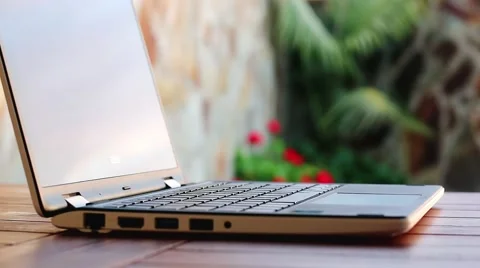 Fingers Typing On A Laptop Close Up  動画素材 64656456