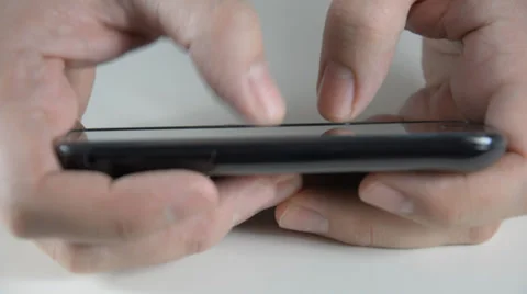 Fingers typing on smartphone, close Stock Footage 33849746