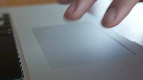 Fingers Using Touchpad Stock Footage 64058870