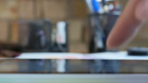 Fingers Using Touchscreen Stock-Footage 64051903