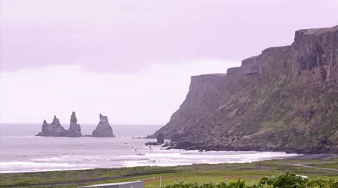 The Fingers - Vik, Iceland Video stock 53115455
