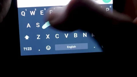 Fingers Writing on a screen with gliding motion Stock Footage 84306087