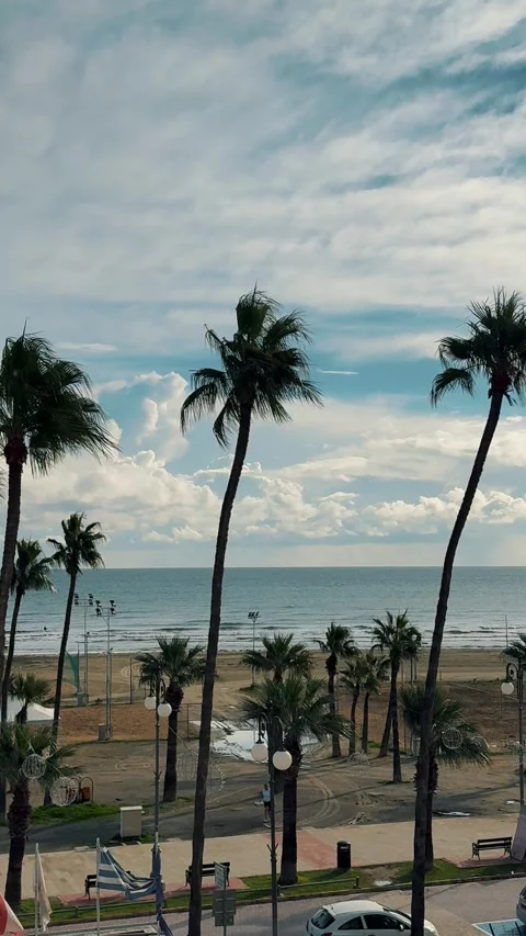 Finikoudes Beach 9 Video stock 318352011