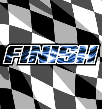 Finish and fire in it Stock Illustration