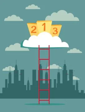 Finish first, second, or third Ilustración de archivo