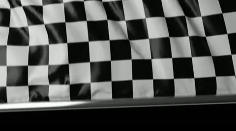 Finish Flag (With Alpha) Stock Footage 22141870