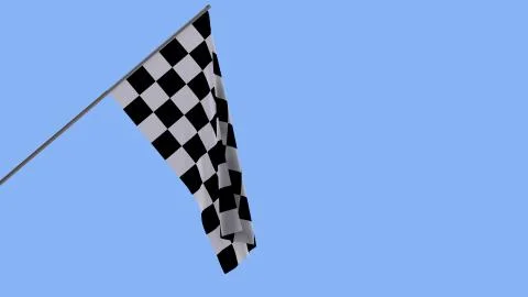 Finish flag on a blue background, 3d rendering. 스톡 일러스트