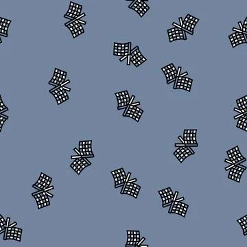 Finish flag check mark vector seamless pattern Stock Illustration