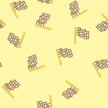 Finish flag check mark vector seamless pattern Stock Illustration