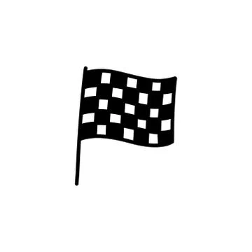 Finish flag doodle icon, vector black illustration Stock Illustration