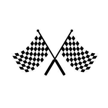 Finish flag in flat style on a white background Stock Illustration
