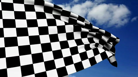 Finish flag Vídeo Stock 368273