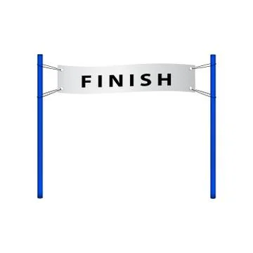 Finish flag in retro design Stock Illustration