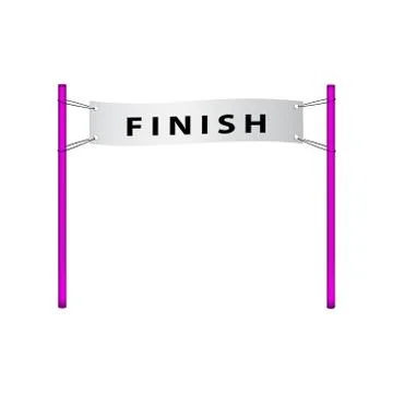 Finish flag in retro design Stock Illustration