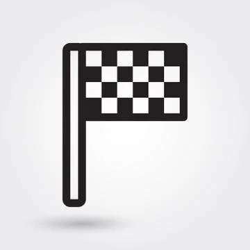 Finish flag vector icon, Race Sports icon, Racing flag symbol. Modern, simple Stock Illustration