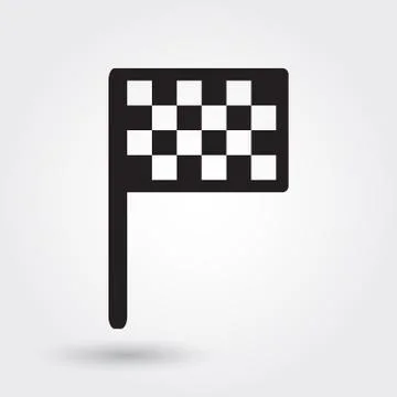 Finish flag vector icon, Race Sports icon, Racing flag symbol. Modern, simple Stock Illustration