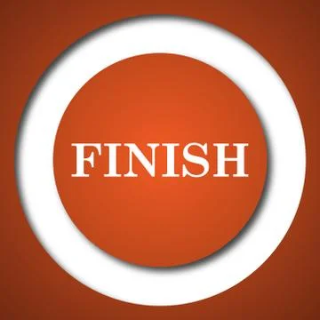 Finish icon. Internet button on white background. . Stock Illustration