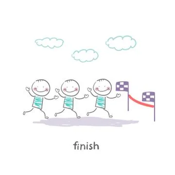 Finish Stock Illustration