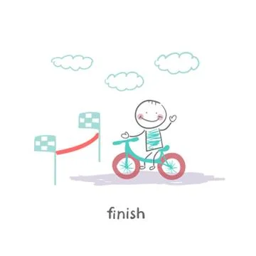 Finish Stock Illustration