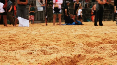 Finish Line of a Beach Race Stock Footage 2243935