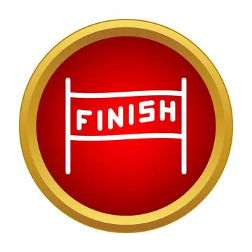 Finish line icon representing goal achievement success Stock Illustration
