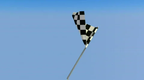 Finish – Loopable waving checkered flag Stock Footage 655766