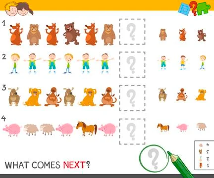 Finish the pattern activity game Stock Illustration