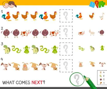 Finish the pattern activity Stock Illustration