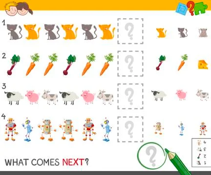 Finish the pattern game for kids Stockillustratie