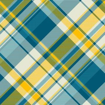 Finish vector seamless check, show fabric plaid background. Decorating patt.. Stock Illustration