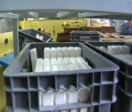 Finished boxes of bars of soap Video stock 21597581
