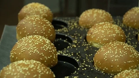The finished buns for the burgers Stock Footage 80630232
