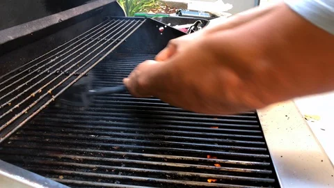 Finished Cleaning The Grill Stock Footage 102011439