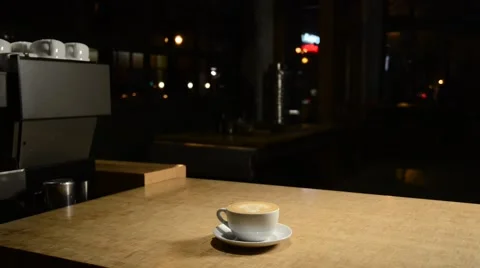 Finished Cup of Coffee Stock Footage 68151822