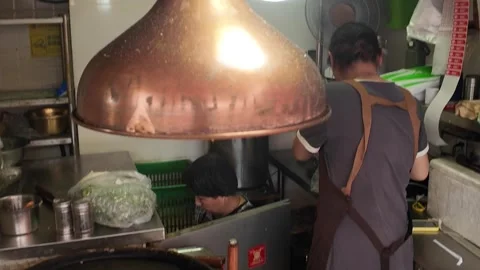 Finished Golden Flatbread Rests Beside Shanghai Street Griddle Stock Footage 340176620