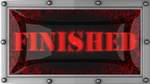 Finished on led Stock Footage 8711536