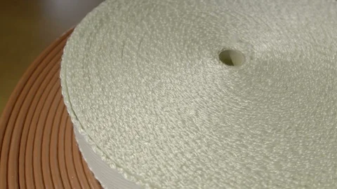 Finished products of braid from non-combustible material. Stock Footage 127051489