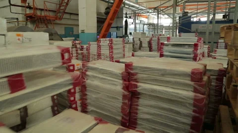 Finished products in the warehouse 스톡 동영상 63905414
