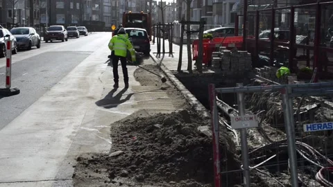 Finished roadworks Stock Footage 170537264