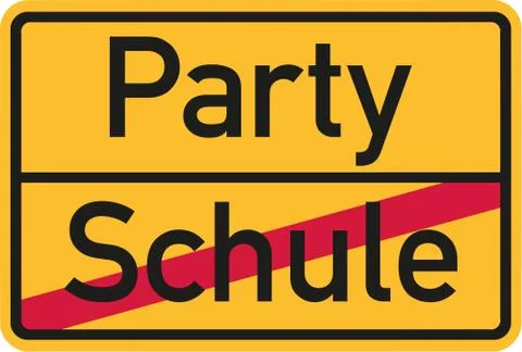 Finished school - start party Illustrazione stock