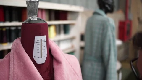 Finished textile product. Textile Industry. Vídeo Stock 72589869
