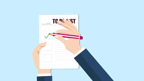 Finishing all tasks of To Do List Animation Stock Footage 240325561