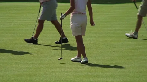 Finishing a golf game Stock Footage 40716865