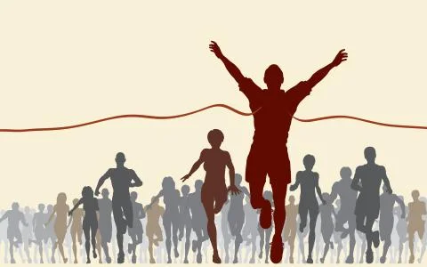 Finishing line Stock Illustration