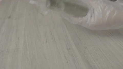 Finishing the packing process of a quesadilla Stock Footage 222015744