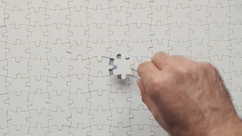 Finishing the puzzle Stock Footage 117354663