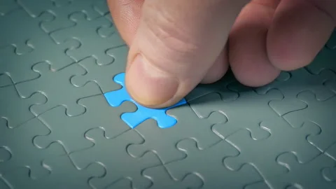 Finishing Puzzle Problem Solving Concept Stock Footage 277657923