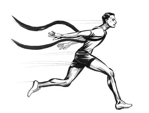 Finishing runner Stock Illustration