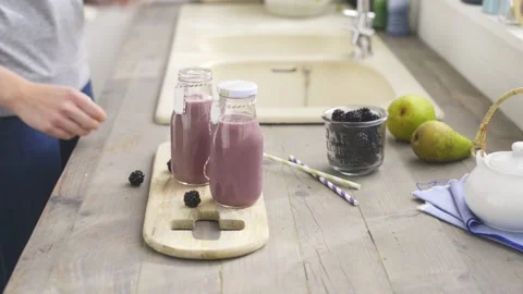 Finishing smoothie Stock Footage 140268569